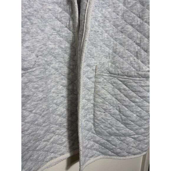 Marine Layer Coatigan Quilted Jacket Blazer Size XS Light Gray Loungewear Cozy - Picture 3 of 6